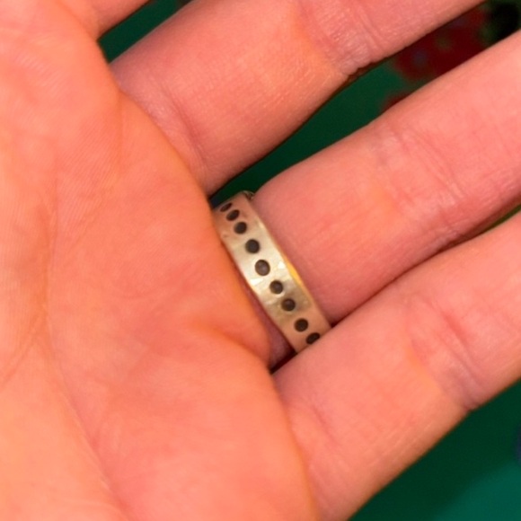 🫒 {PRICE FIRM} RARE DDR Green Turquoise Single Stone Ring, Hallmark, #741 - Picture 7 of 8